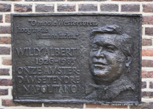 Plaque Willy Alberti, Amsterdam, Pays-Bas