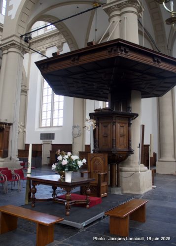 Chaire, Westerkerk, Amsterdam, Pays-Bas