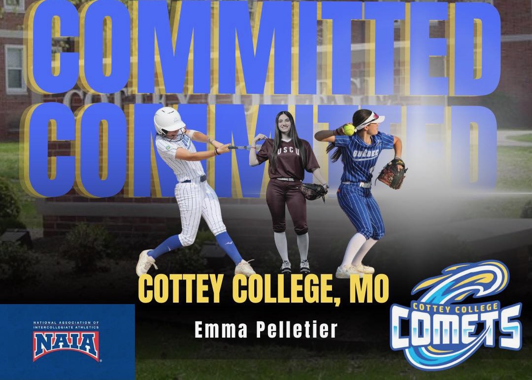Emma Pelletier poursuivra ses études et sa carrière de softballeuse au Collège Cottey du Missouri !