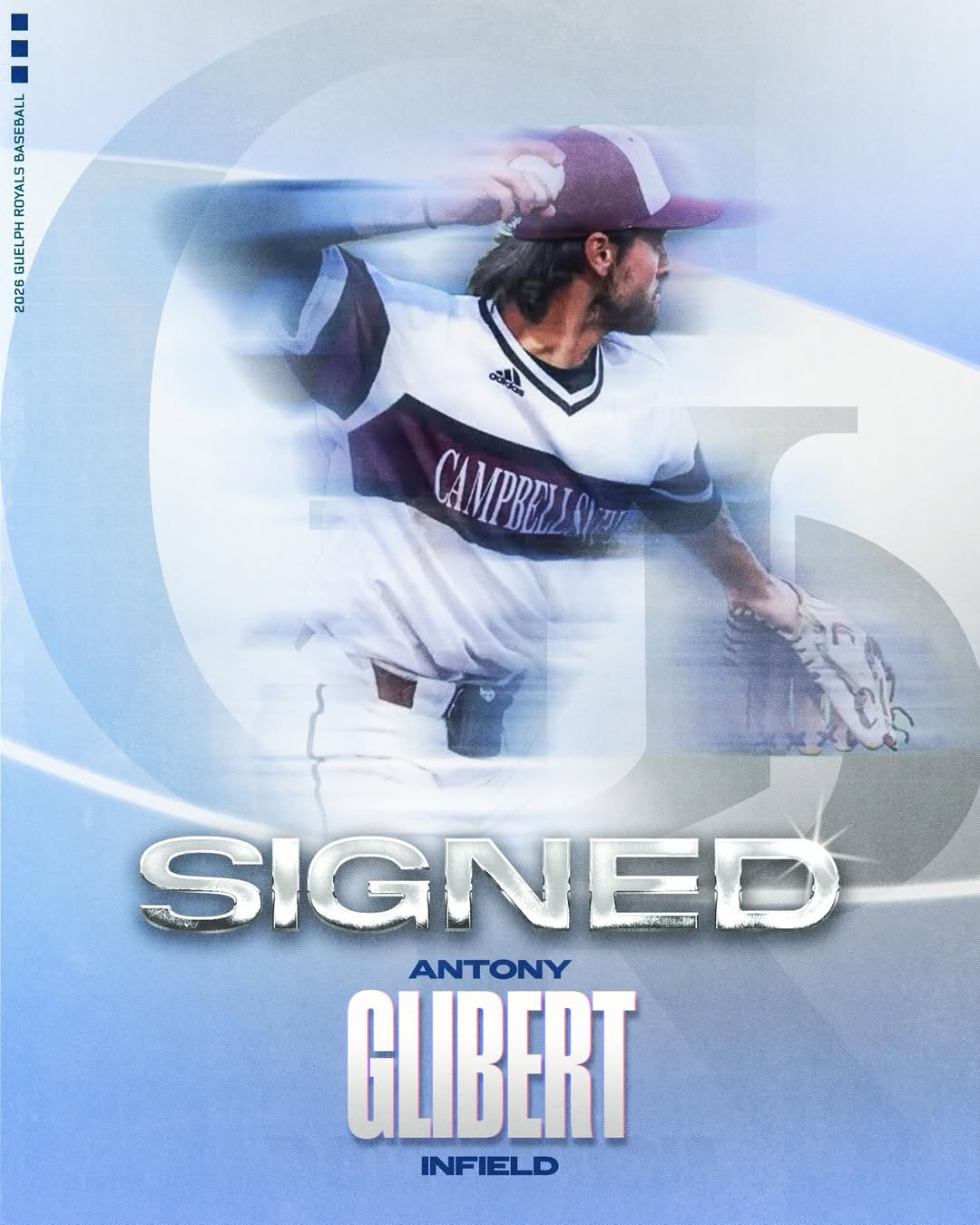 Baseball indépendant - Antony Gilbert claque 2 doubles pour les siens des Royals de Guelph de la « Canadian Baseball League »!