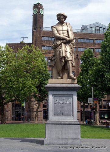Statue de Rembrandt, Rembrandtplein, Amsterdam, Pays-Bas