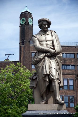 Statue de Rembrandt, Rembrandplein, Amsterdam, Pays-Bas