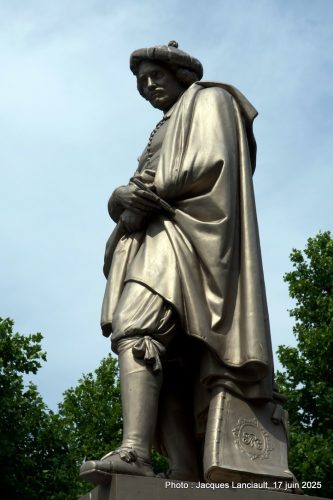 Statue de Rembrandt, Rembrandtplein, Amsterdam, Pays-Bas