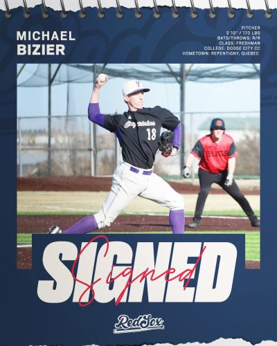 Michaël Bizier, Red Sox de Regina, Western Canadian Baseball League !