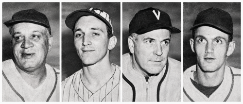 Charlie Culver du Ville-Marie, Oreste Bellini, du Saint-Henri, Arthur Therrien du Verdun et Chuck Desrochers du Laval.