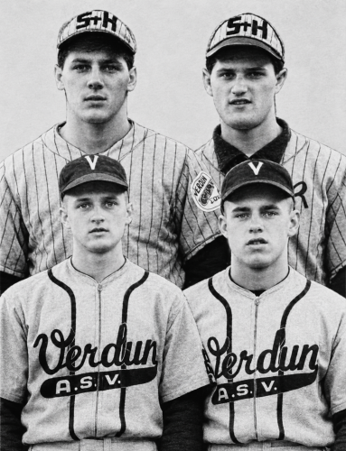 Pierre Allard et George Kozel, Saint-Henri, Jean Pelland et André Bessette, Verdun, Ligue Montréal Royale Junior